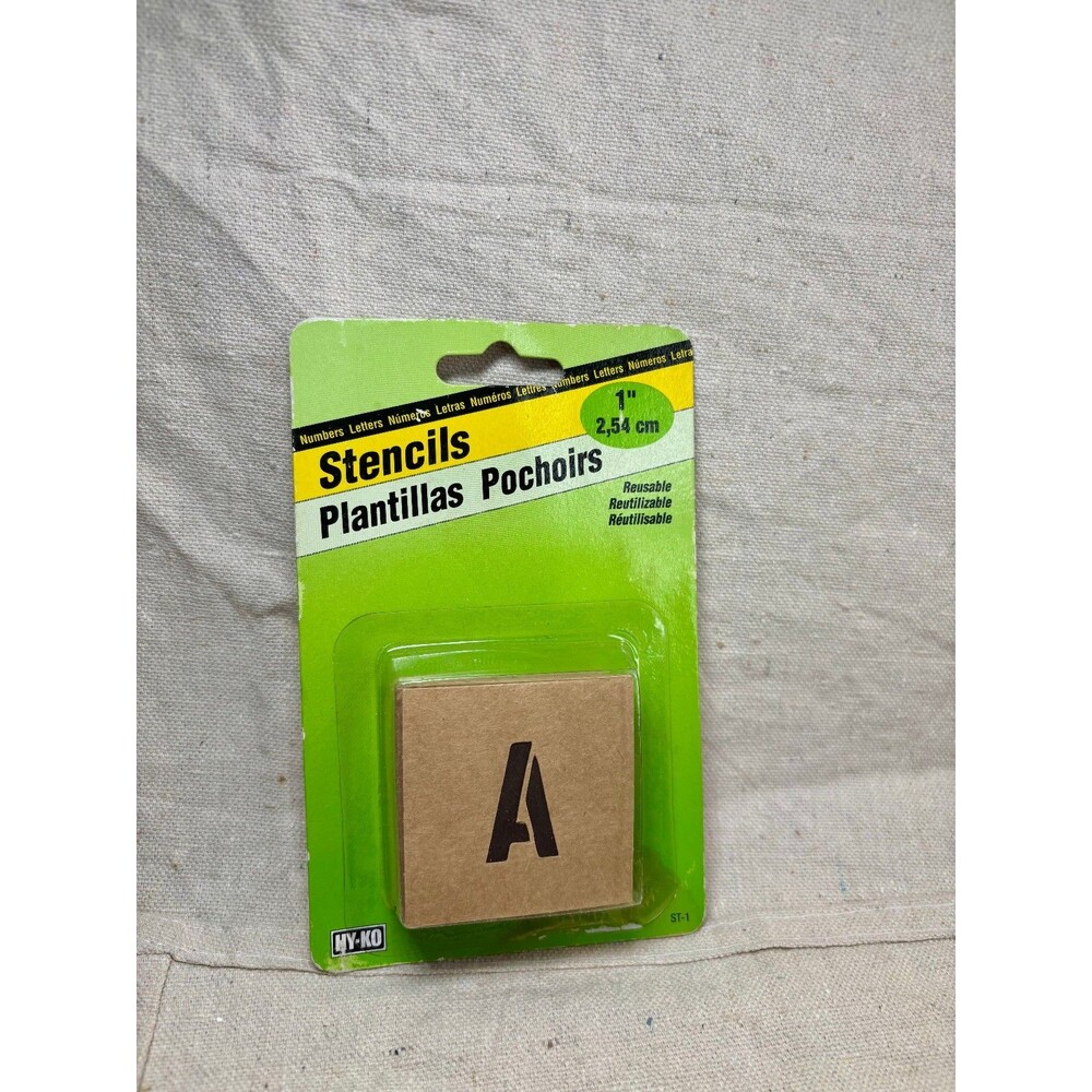 Hy-Ko Numbers & Letters Stencil Set 2" Square New In Box